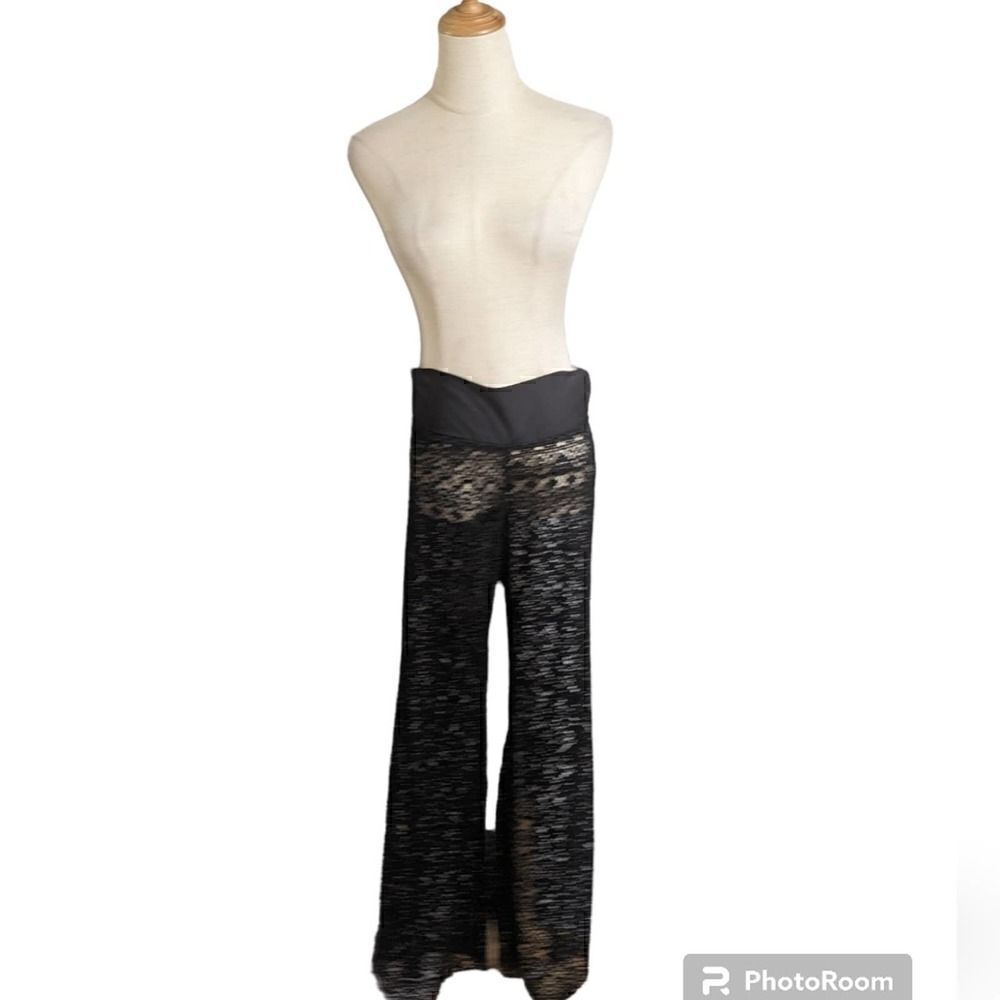 Bisou Bisou Black Crochet Lace Pants NWT
